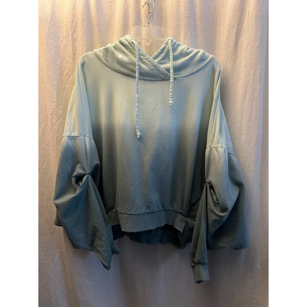 Young Fabulous & Broke Womens Raissa Crop Hoodie Tie Dye Hombre Green Size M/L